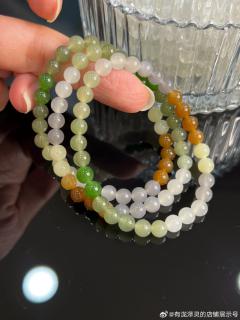 新的一批5.5mm的渐变和田玉小手链终于出来啦!
