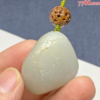 和田籽料白玉吊坠挂件