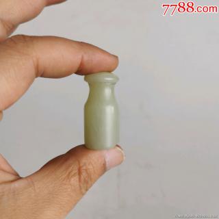清代和田玉烟嘴老白玉烟嘴