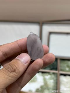 九【和田玉】烟紫平安牌