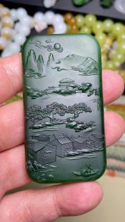 和田玉碧玉风景牌山水牌,好货不等人,先睹为快吧