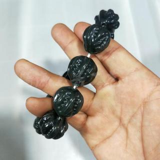 玉器新疆和田玉手链 青玉核桃手串 天然玉石圆珠玉珠链 加工定制