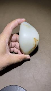 新疆和田玉籽料羊脂白玉手把件