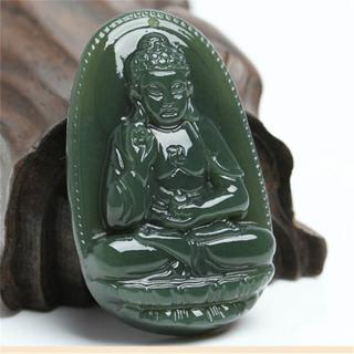 西玺 和田玉八大守护神玉吊坠十二生肖本命佛玉挂件青玉观音玉牌男女