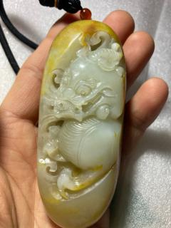 和田玉貔貅龙九子把件