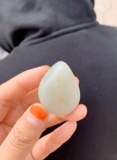 精美的新疆和田玉💎白玉籽料原石吊坠🍀可包金也可直接佩戴!