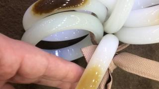 收藏品红糖白肉和田玉手镯