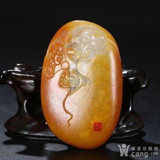 和田玉白玉金包银籽料 金包玉籽料 黄铭作品怪罗汉53g