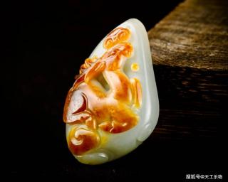 皮上皮巧雕"福禄如意"!和田籽料中最保真的僵红皮!