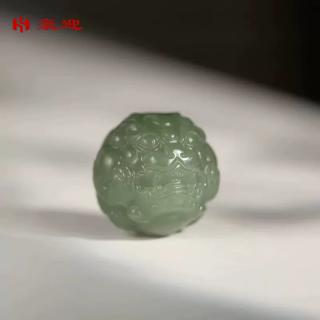 豪迎和田玉貔貅鸭蛋青玉散珠 手串吊坠配珠雕刻珠子文玩配饰 饰品礼物