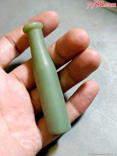 清民鸭蛋青和田玉烟嘴