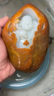 和田玉籽料弥勒笑佛,佛引福来,笑天下可笑之人,容天下难容之事