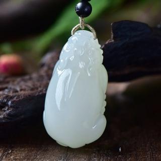 精选天然和田玉羊脂玉貔貅,规格56:31:22mm,重:59.92克