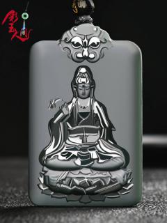青玉为何适合雕刻观音形象?天然和田玉青玉的矿物特性解析
