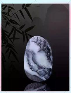 和田玉青花料:自然之美与雕刻艺术的共鸣