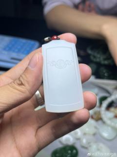 66【和田玉】白玉无事牌