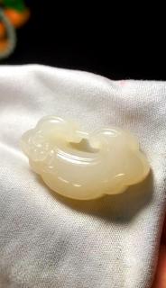 💎和田玉青海老矿冰底花开吊坠🌸