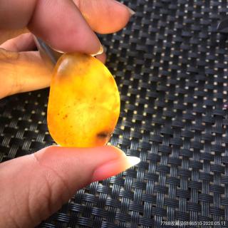 天然新疆和田玉老熟黄沁随形籽料包金小原石挂件-和田玉-7788收藏