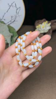 新疆和田玉米珠手链真的美到心巴上了✨
